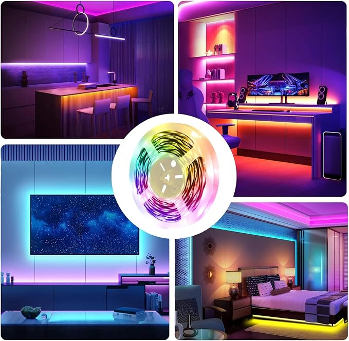 5M USB Led Light,Smart Bluetooth RGB Light with APP Control, Timer Setting, Music Mode, Led Light Strip for Decoration, Bedroom, PC,Cabinet